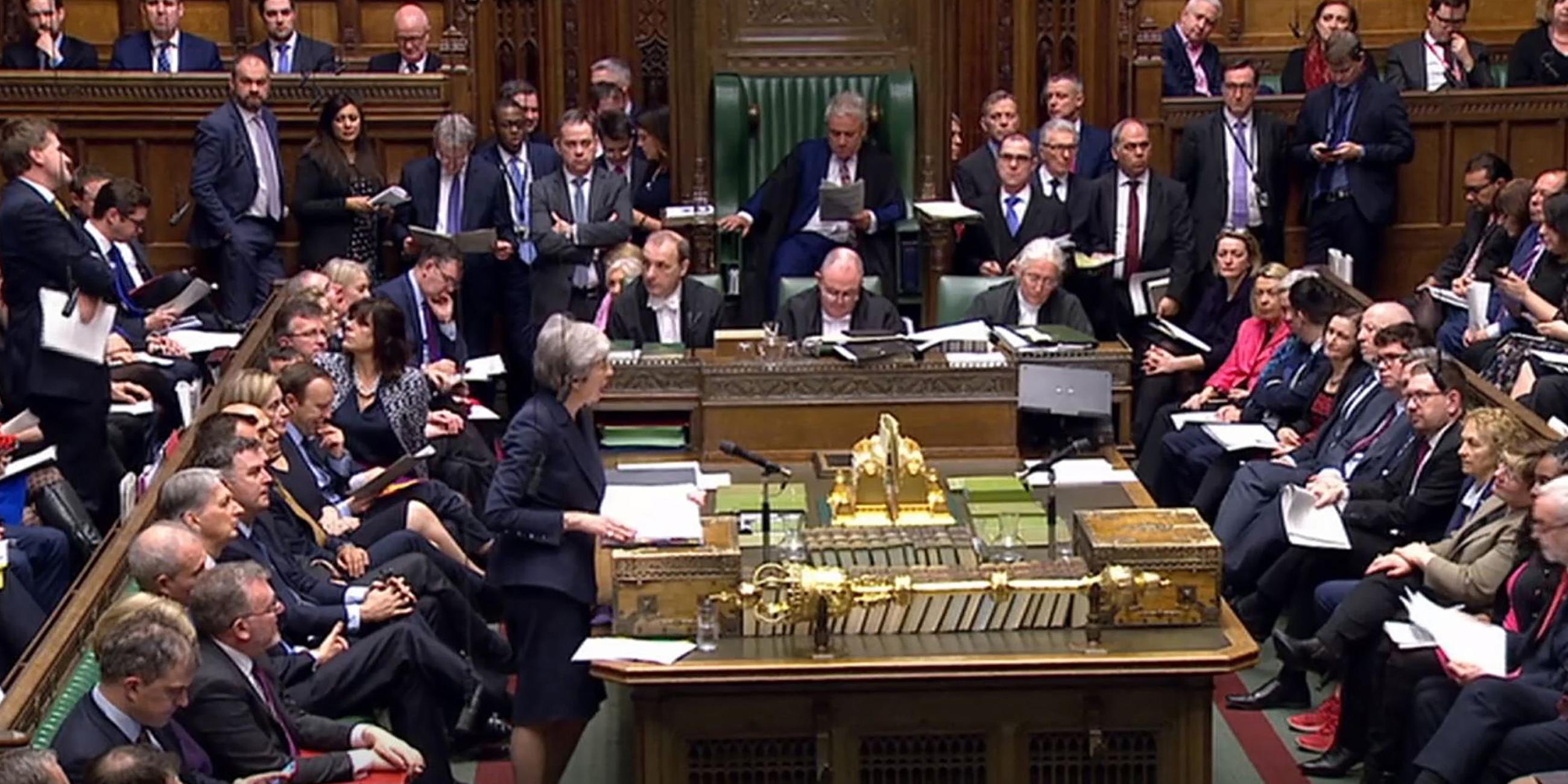 Das britsiche Parlament am 27.03.2019