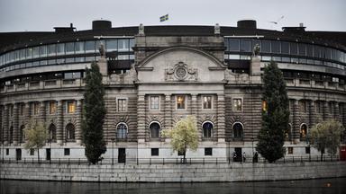 Das Gebäude des schwedischen Parlaments in Stockholm.