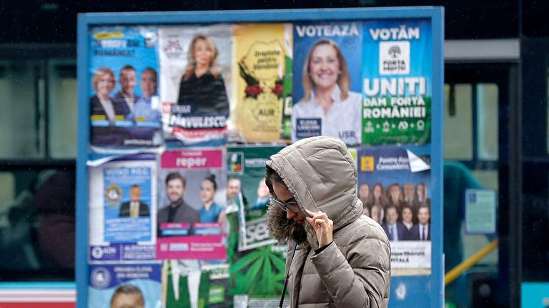 Vor der Parlamentswahl in Rumänien.