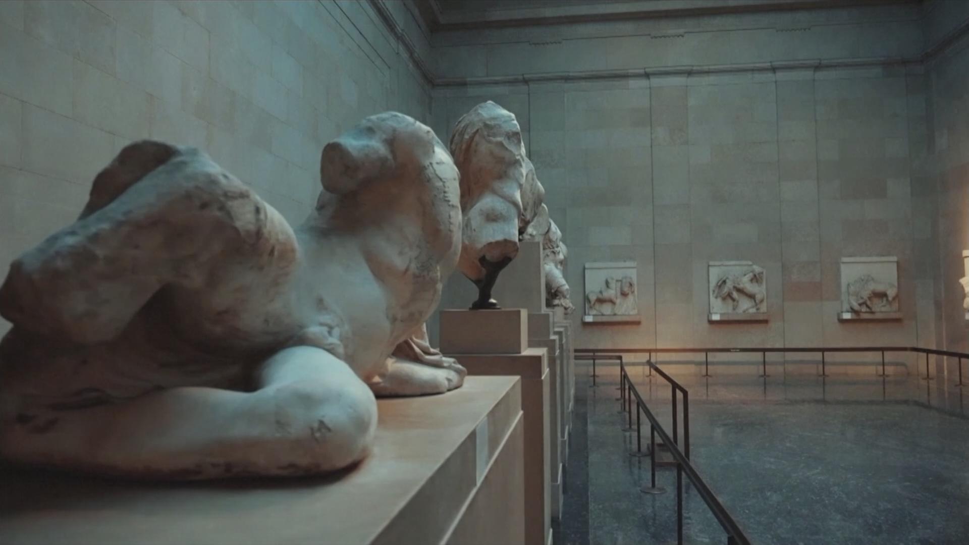 Fragmente aus dem Parthenon-Tempel im British Museum in London
