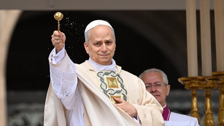 Pope Leo XIV leads a Holy Mass for the beginning of the pontificate.