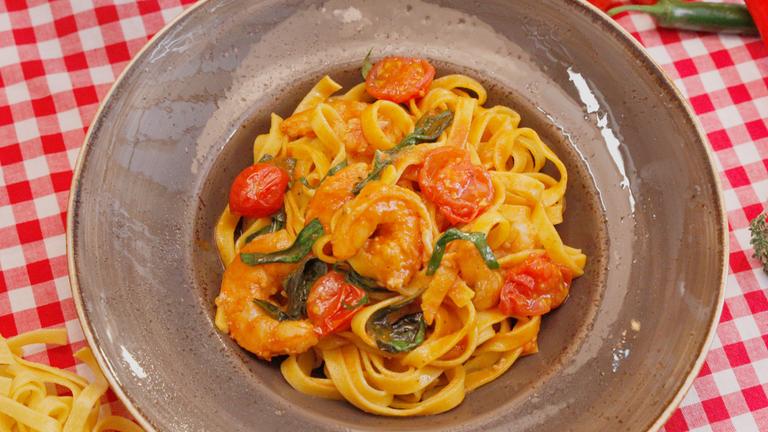 Pasta mit Garnelen