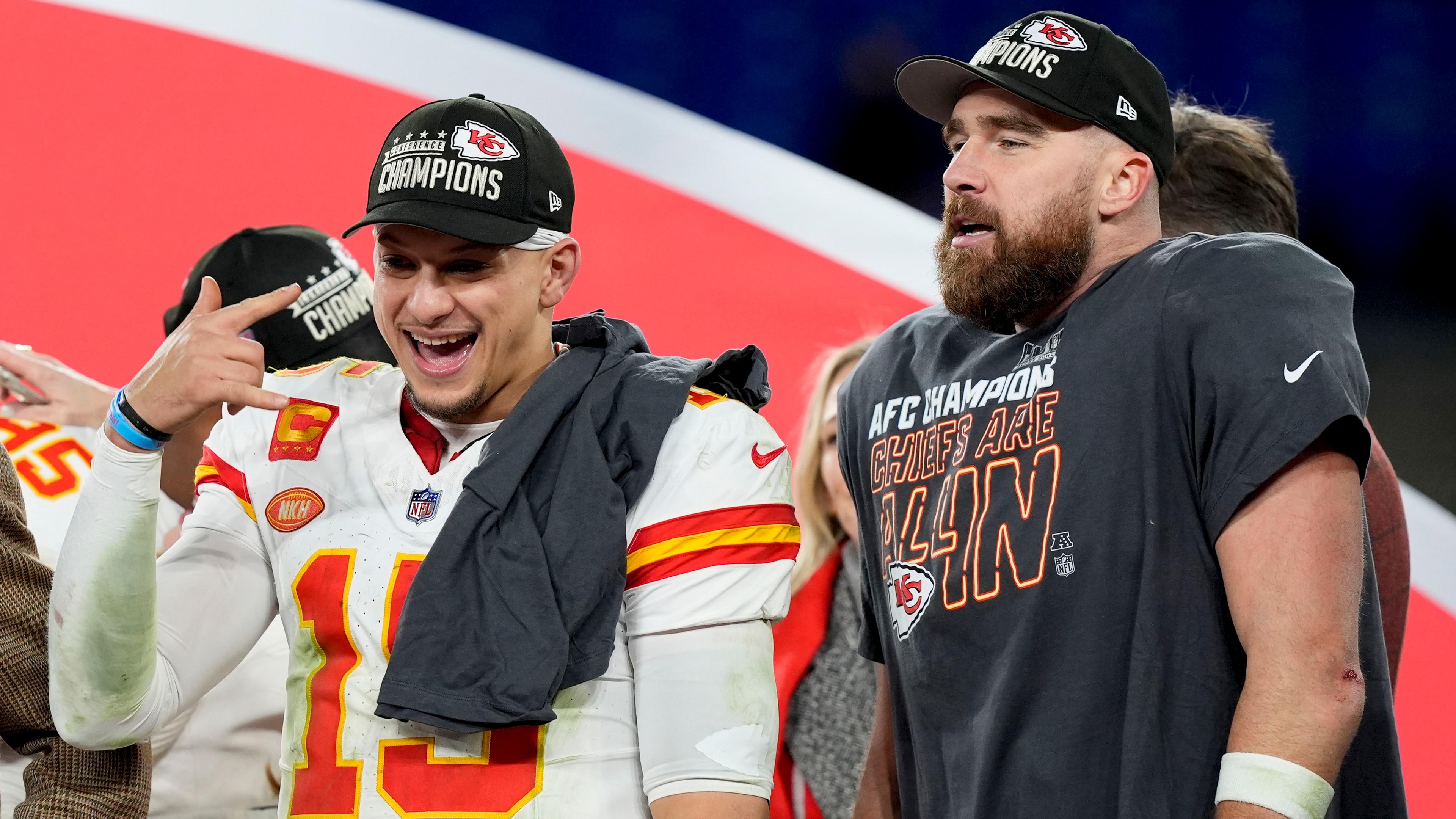 Patrick Mahomes und Travis Kelce