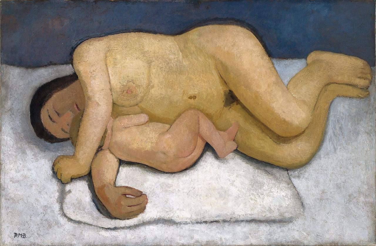 Paula Modersohn-Becker, Liegende Mutter und Kind II, 1906