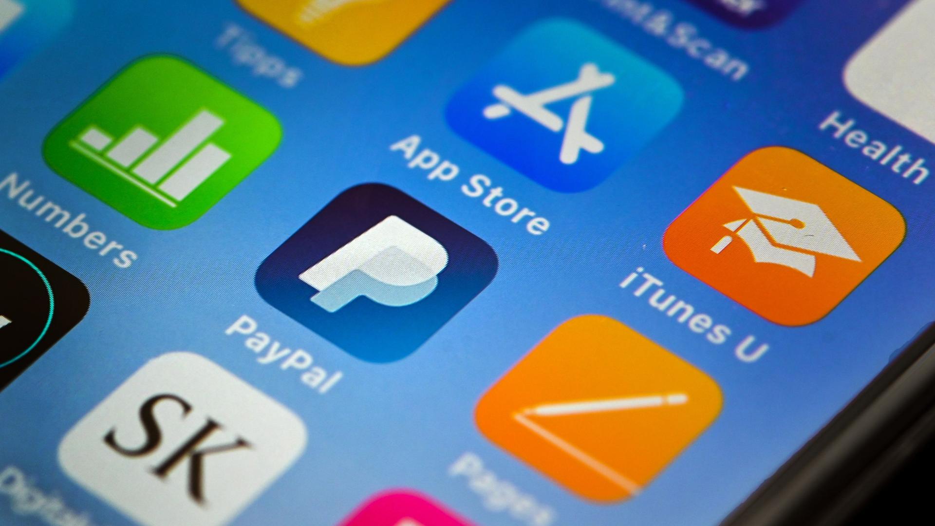 Paypal-App auf einem Smartphone.