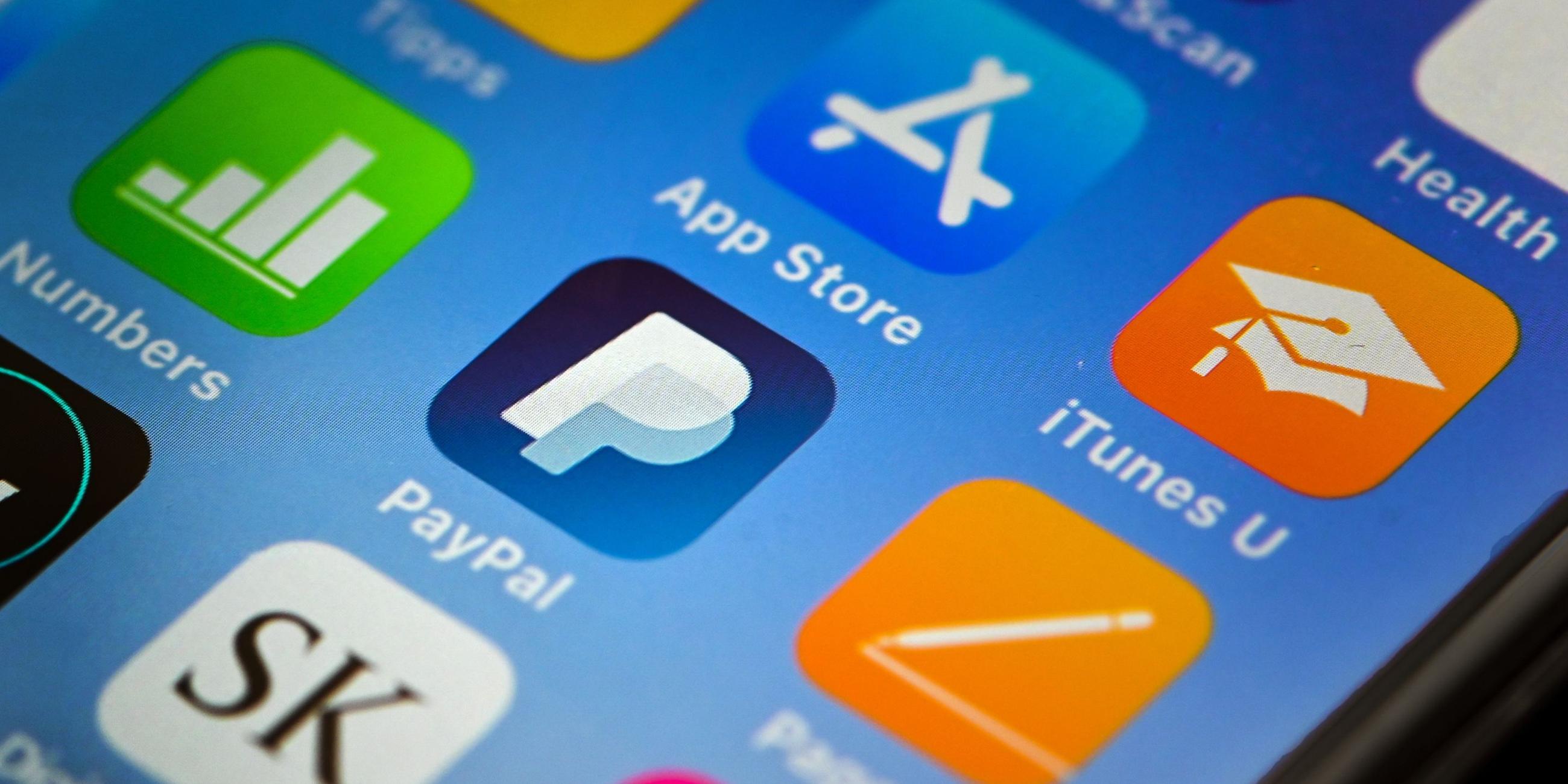 Paypal-App auf einem Smartphone.
