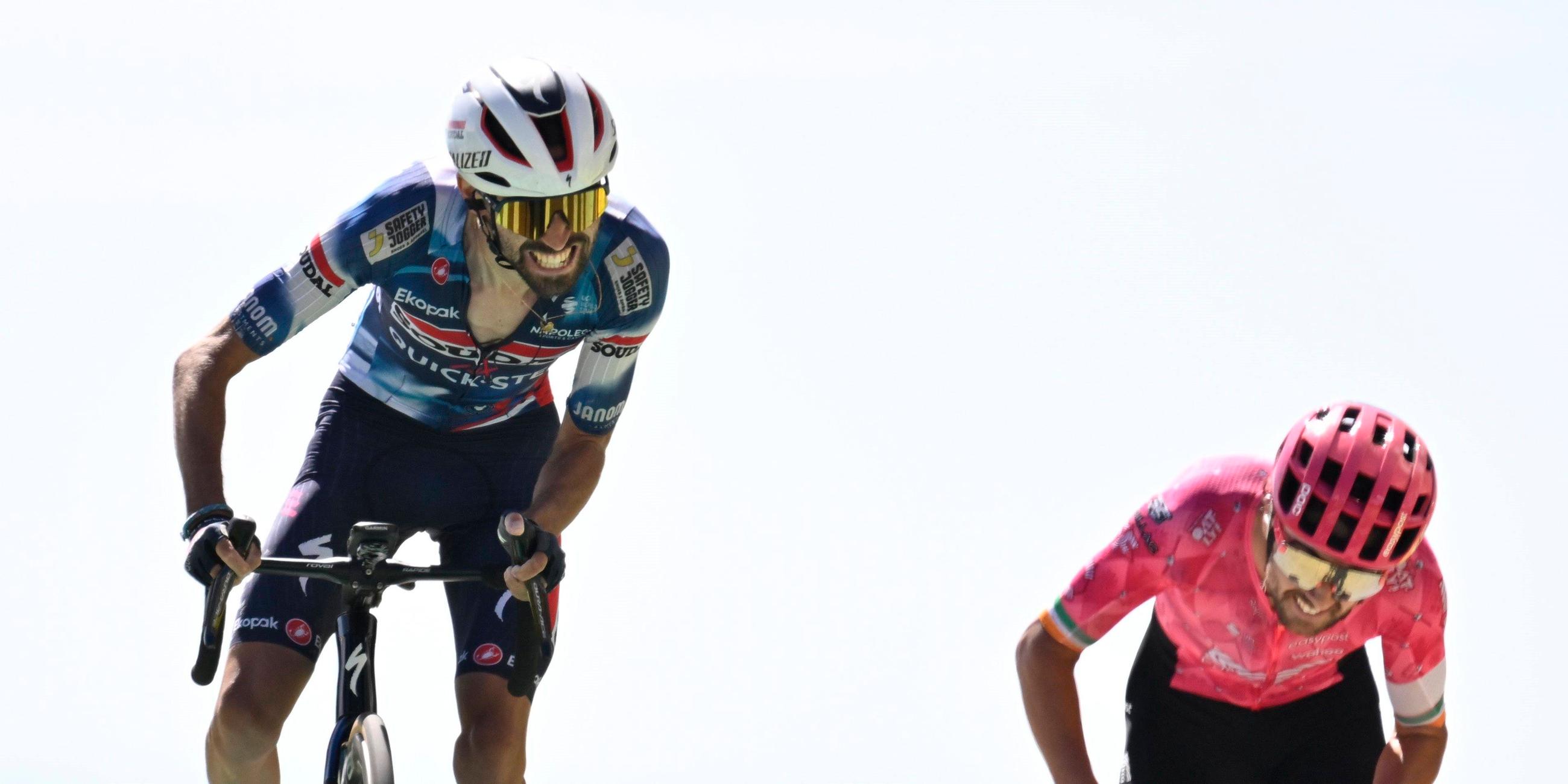 Valentin Paret Peintre vor Ben Healy am Mont Ventoux