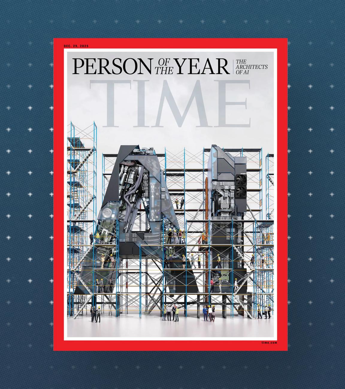 Cover des "Time Magazine" mit der Person des Jahres 2025: Die Architekten der KI