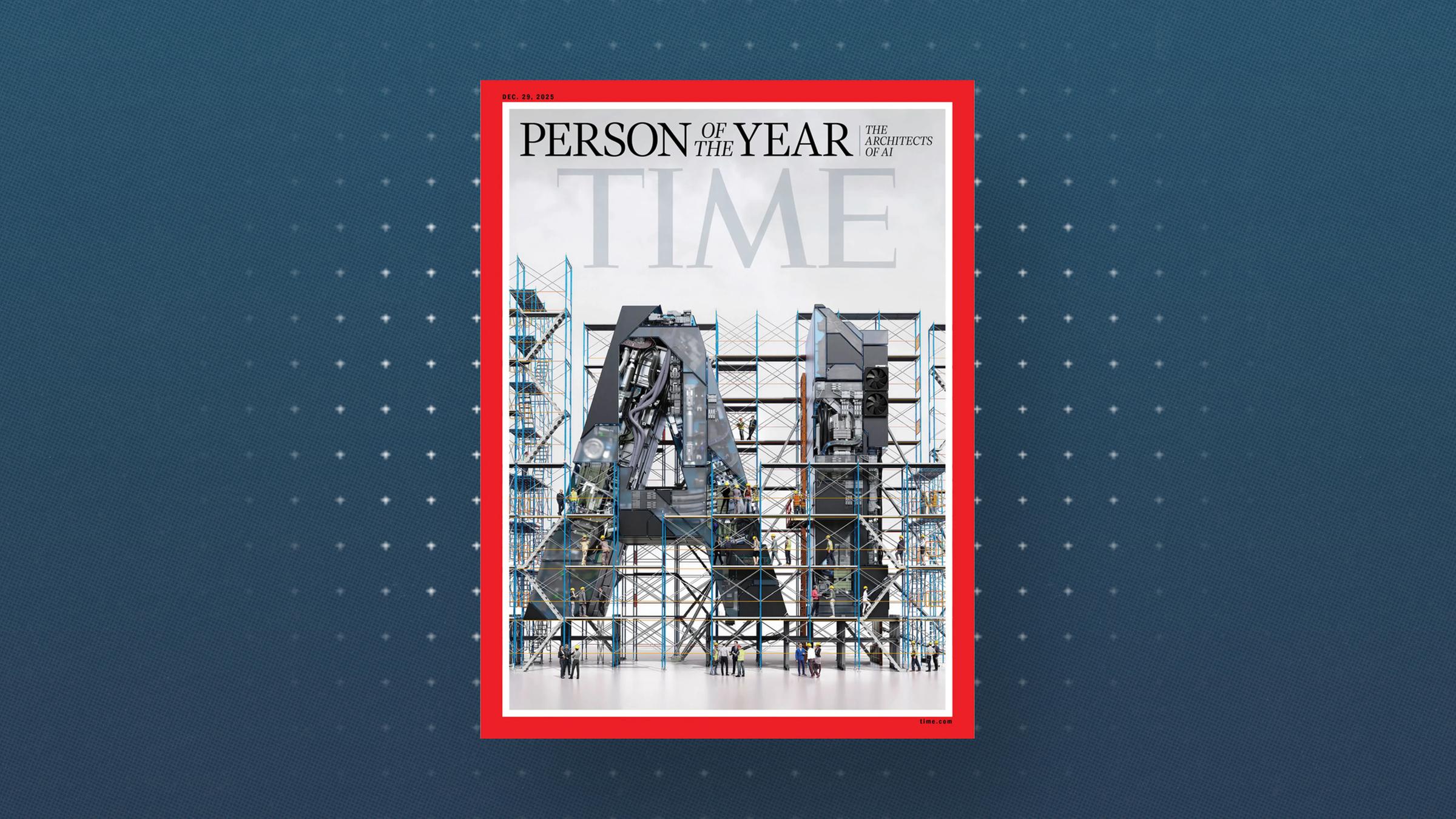 Cover des "Time Magazine" mit der Person des Jahres 2025: Die Architekten der KI