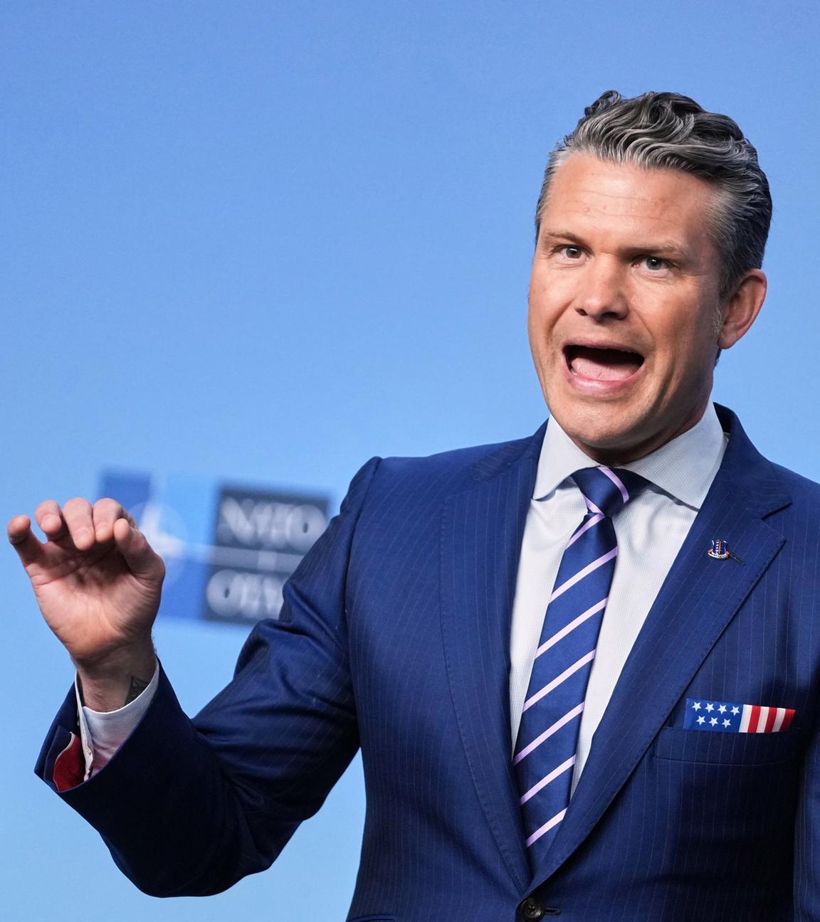 Pete Hegseth am 15.10.2025 in Brüssel