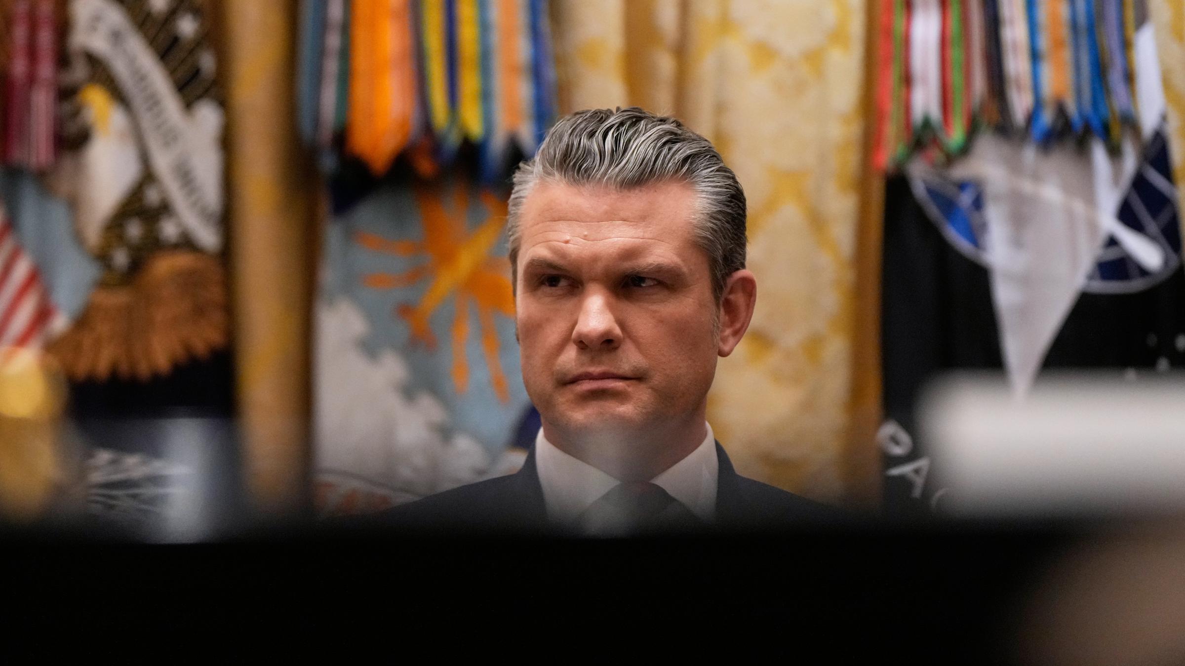 Pete Hegseth bei einem Kabinettstreffen im Weißen Haus.