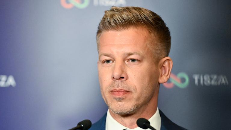 Peter Magyar, Vorsitzender der Oppositionspartei Tisza