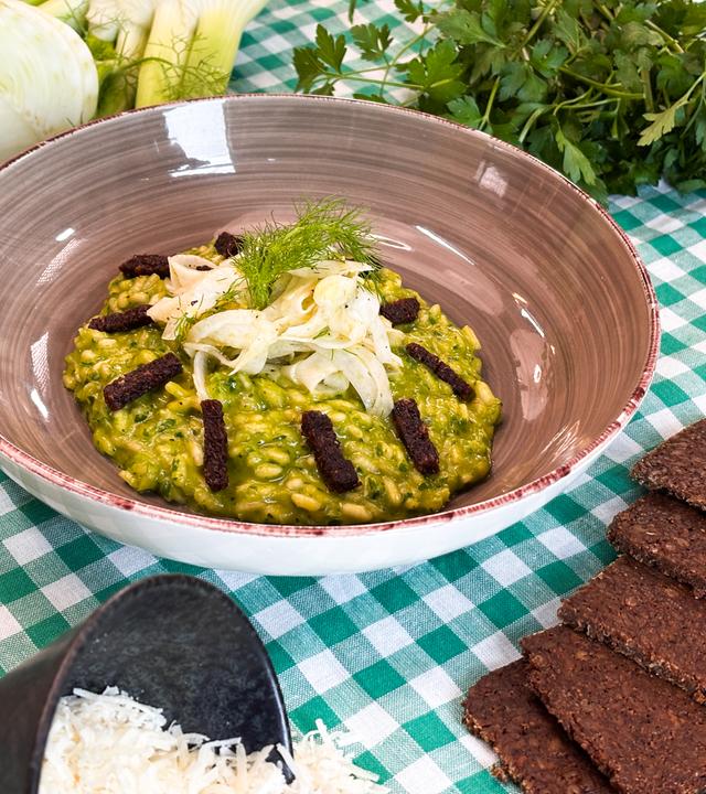 Petersilien-Risotto mit Fenchel