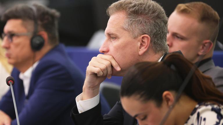 Frankreich, Straßburg: Petr Bystron (AfD, M), Mitglied des Europäischen Parlaments