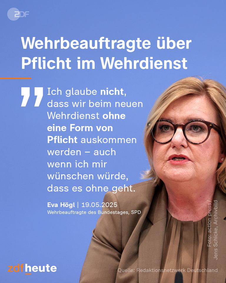 Wehrbeauftragte Eva Högl über Pflicht im Wehrdienst