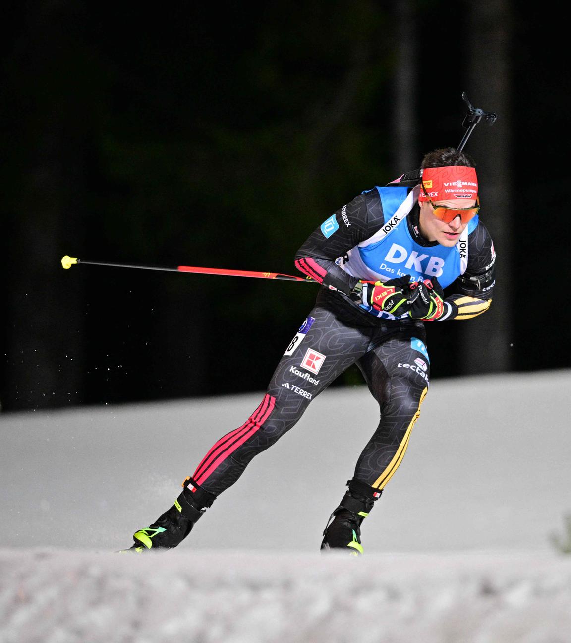 Biathlet Philipp Horn (Deutschland) in Aktion.