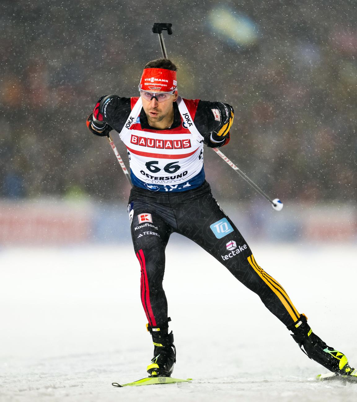 Biathlet Philipp Nawrath beim Weltcup in Östersund