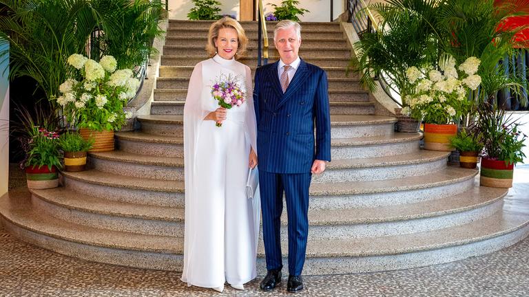 König Philippe und Königin Mathilde von Belgien beim traditionellen Konzert vor dem Nationalfeiertag in Brüssel.