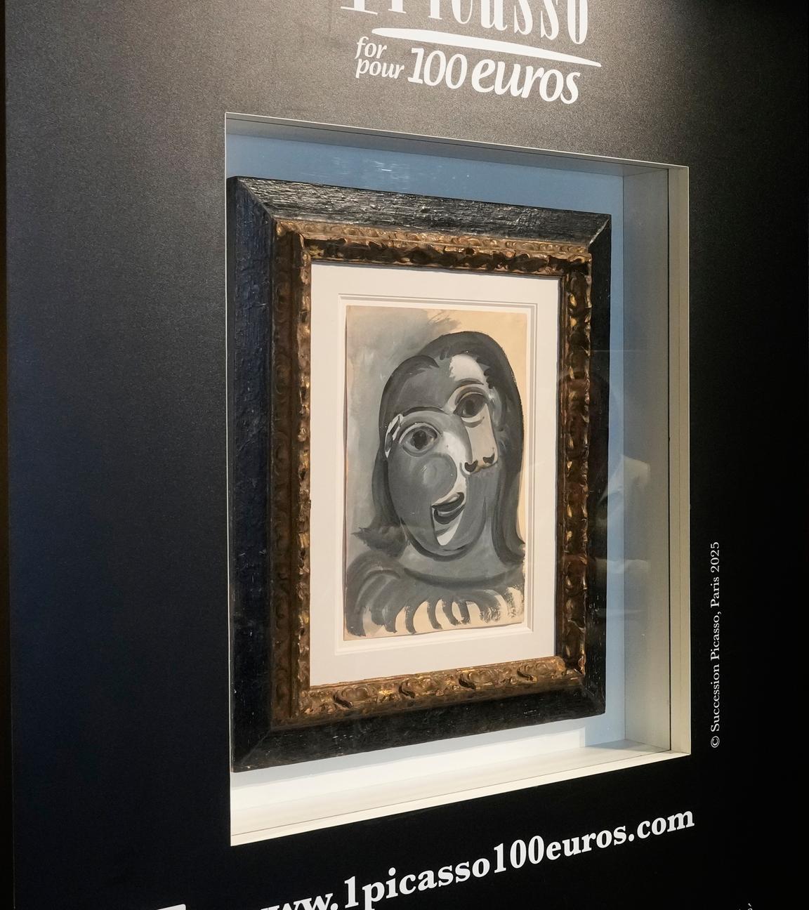 Das Frauenkopf-Gemälde von Picasso, welches für den guten Zweck verlost wird. 