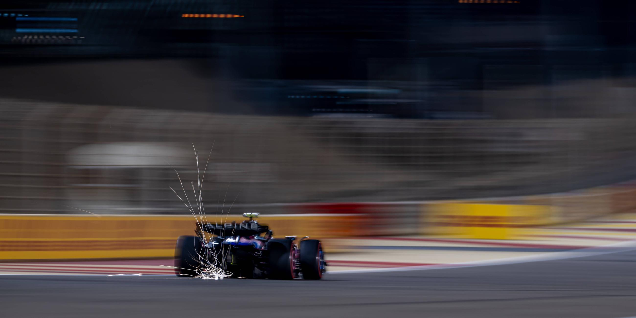 Pierre Gasly, der für das Alpine-Team beim Großen Preis von Bahrain 2024 der Formel 1 auf dem Bahrain International Circuit in Sakhir, Bahrain, antritt am 29.02.2024.