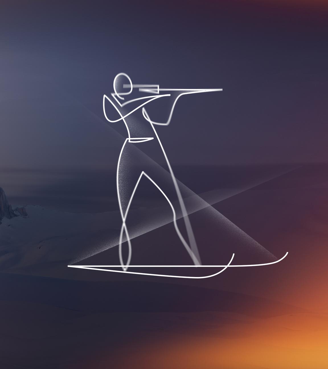 Piktogramm: Biathlon