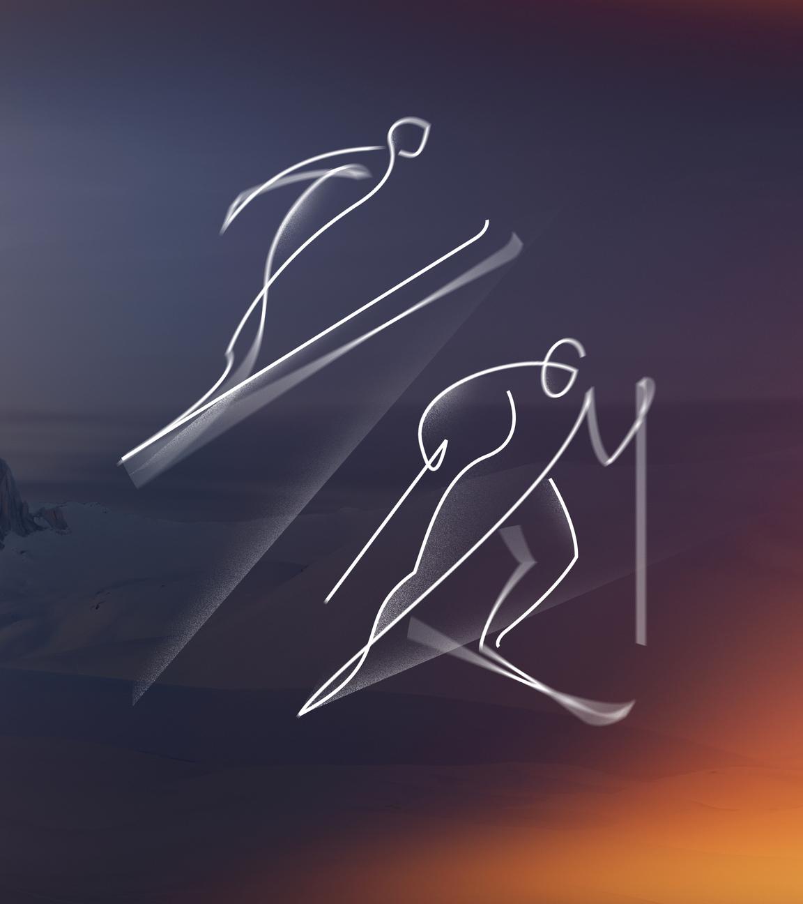 Piktogramm: Nordische Kombination