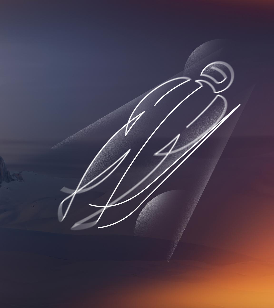 Piktogramm: Rodeln Einsitzer