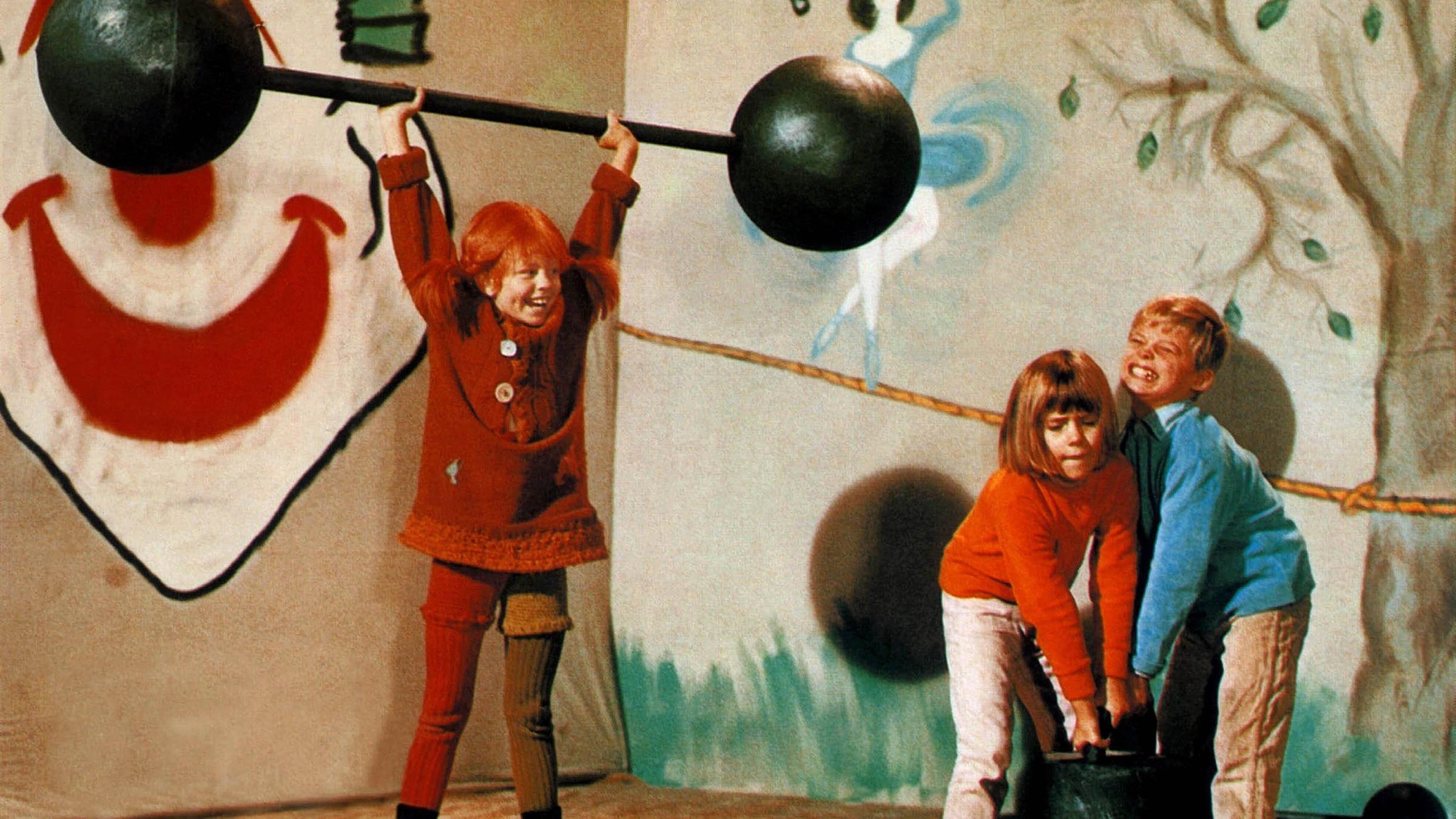 Pippi (Inger Nilsson), Annika (Maria Persson) und Tommi (Par Sundberg).