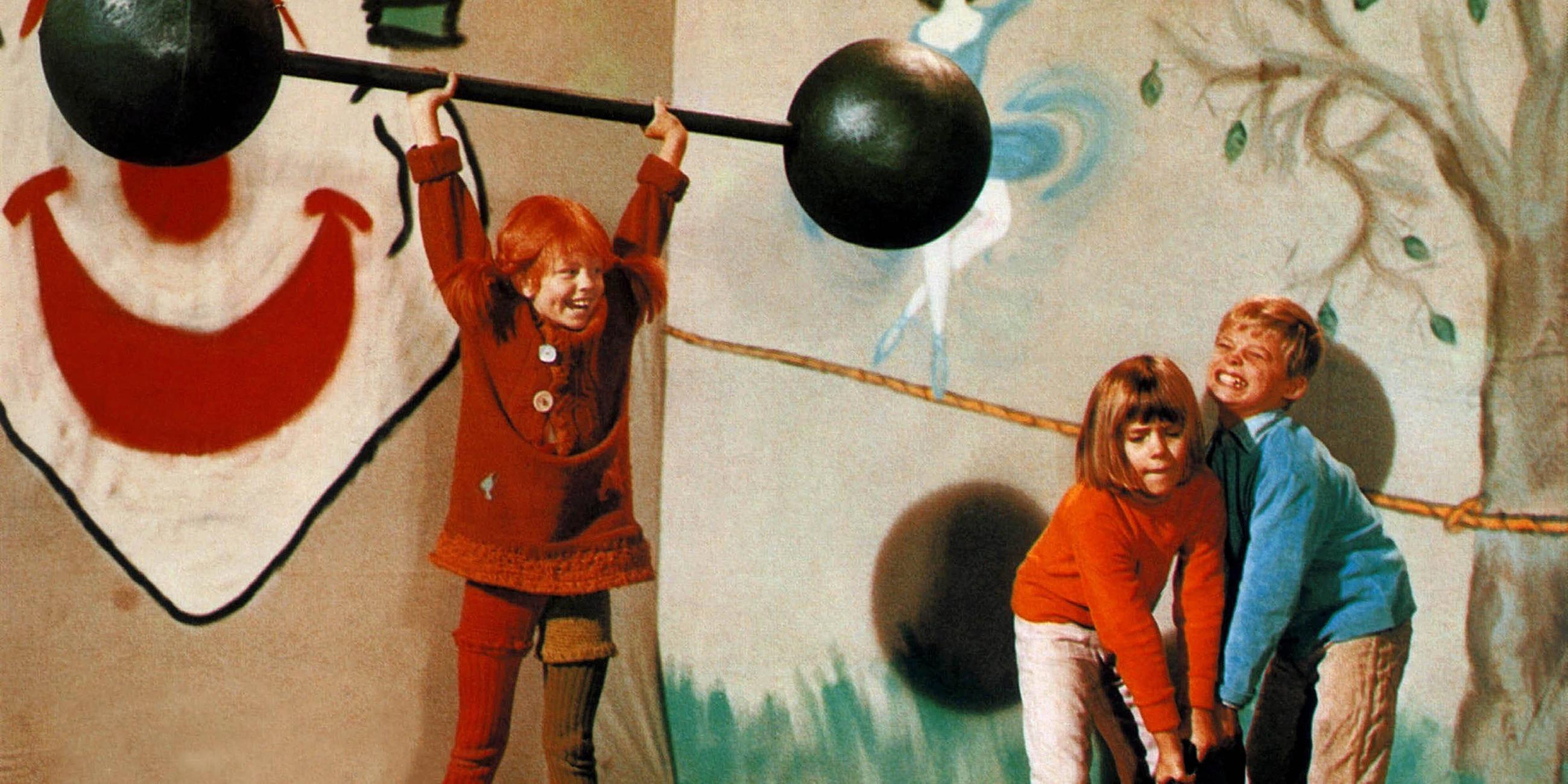 Pippi (Inger Nilsson), Annika (Maria Persson) und Tommi (Par Sundberg).