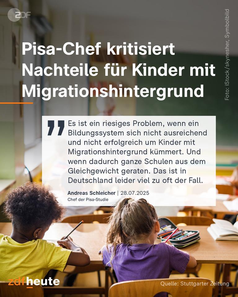 Pisa-Chef kritisiert Nachteile für Kinder mit Migrationshintergrund