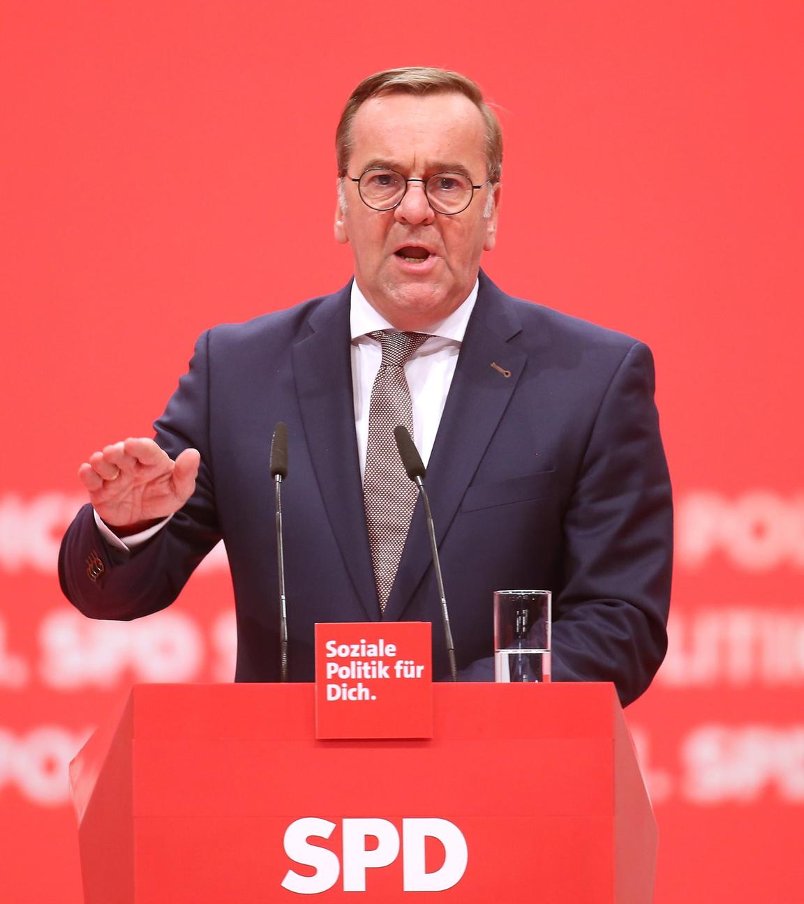 Pistorius beim Bundesparteitag der SPD in Berlin