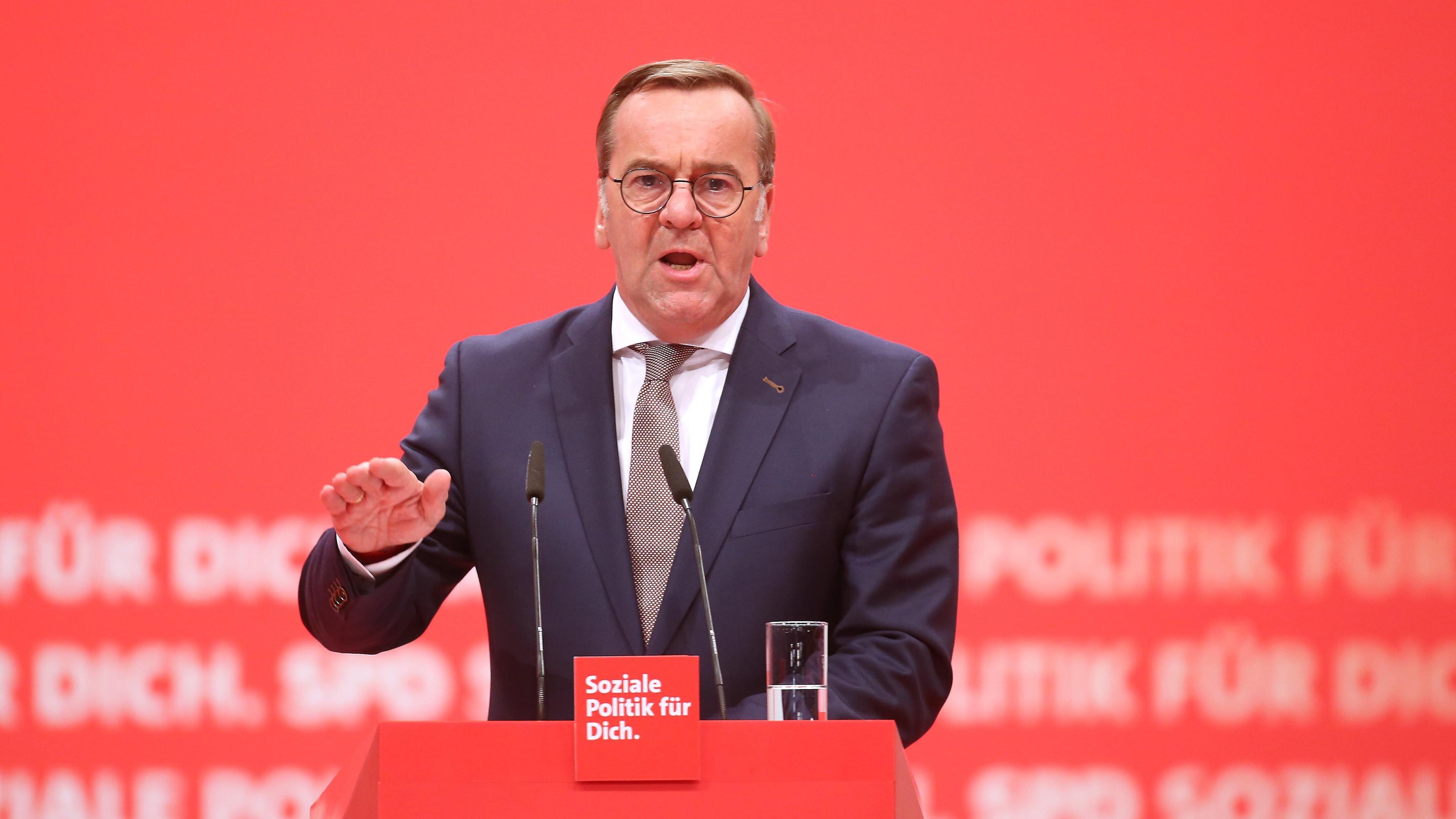 Pistorius beim Bundesparteitag der SPD in Berlin