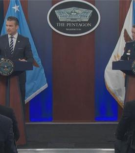 Hegseth bei der Pressekonferenz zum Eingriff der USA in den Iran-Israel Konflikt