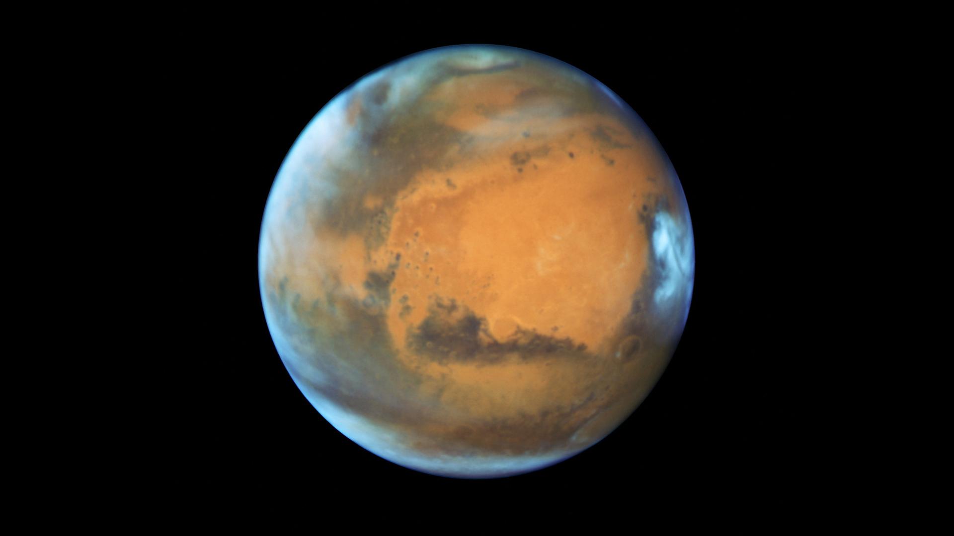 Mars, Aufnahme des Hubble-Weltraumteleskops der NASA