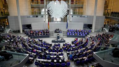 Der Plenarsaal des Deutschen Bundestages, aufgenommen am 31.01.2025 in Berlin