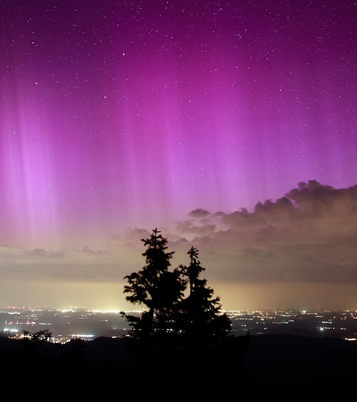 Polarlichter im Harz aufgenommen am 13.08.2024