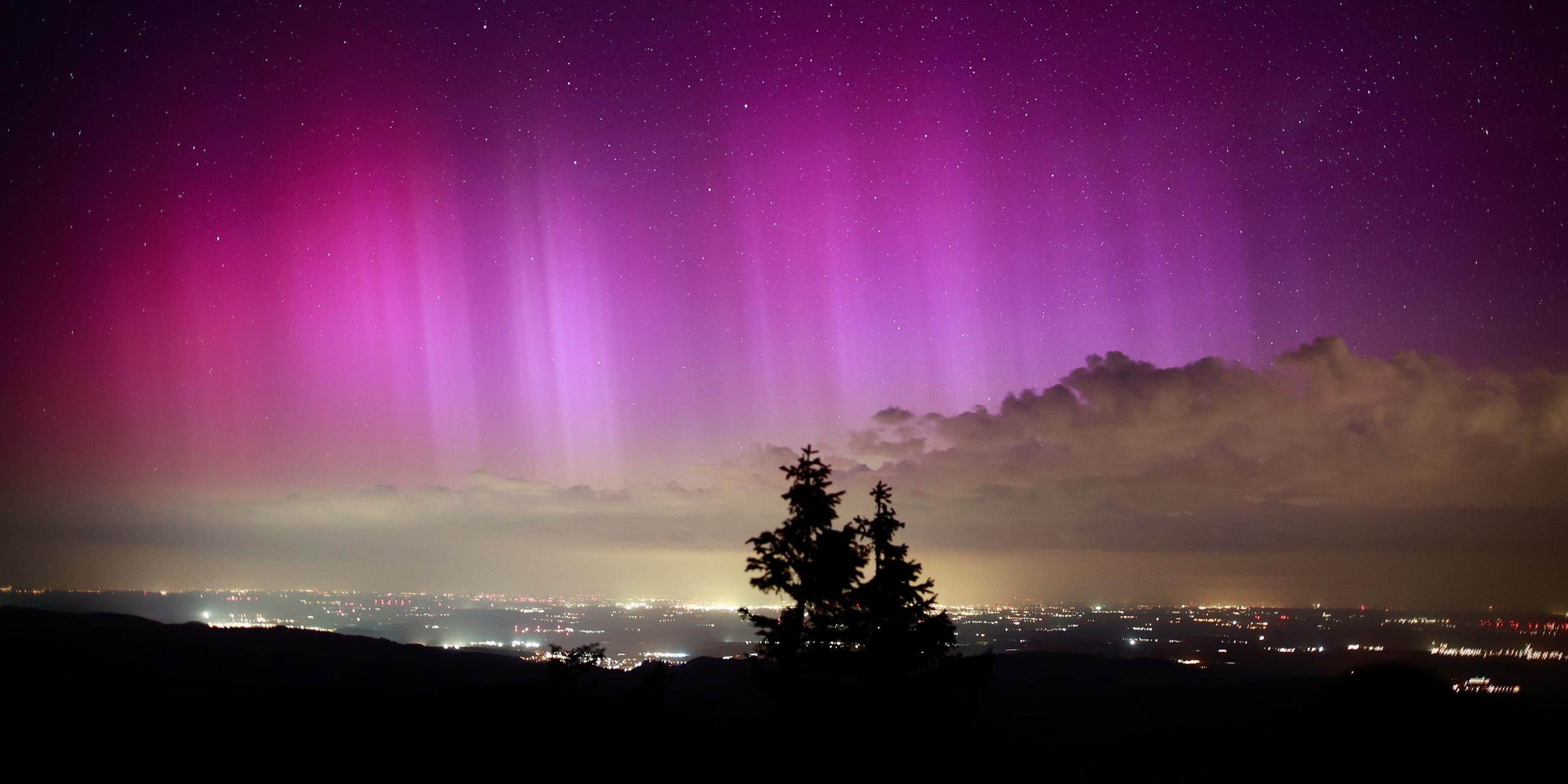 Polarlichter im Harz aufgenommen am 13.08.2024