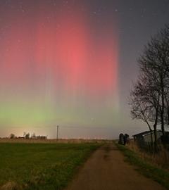 Polarlichter leuchten über Dagebüll –