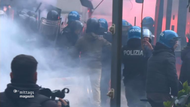Polizeieinsatz gegen Eintracht-Fans in Neapel