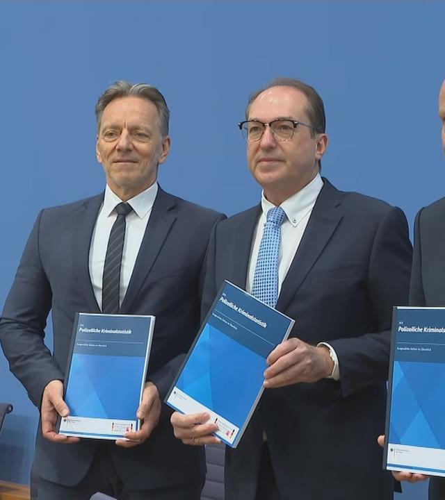 Pressekonferenz für die Vorstellung der Kriminalitätsstatistik