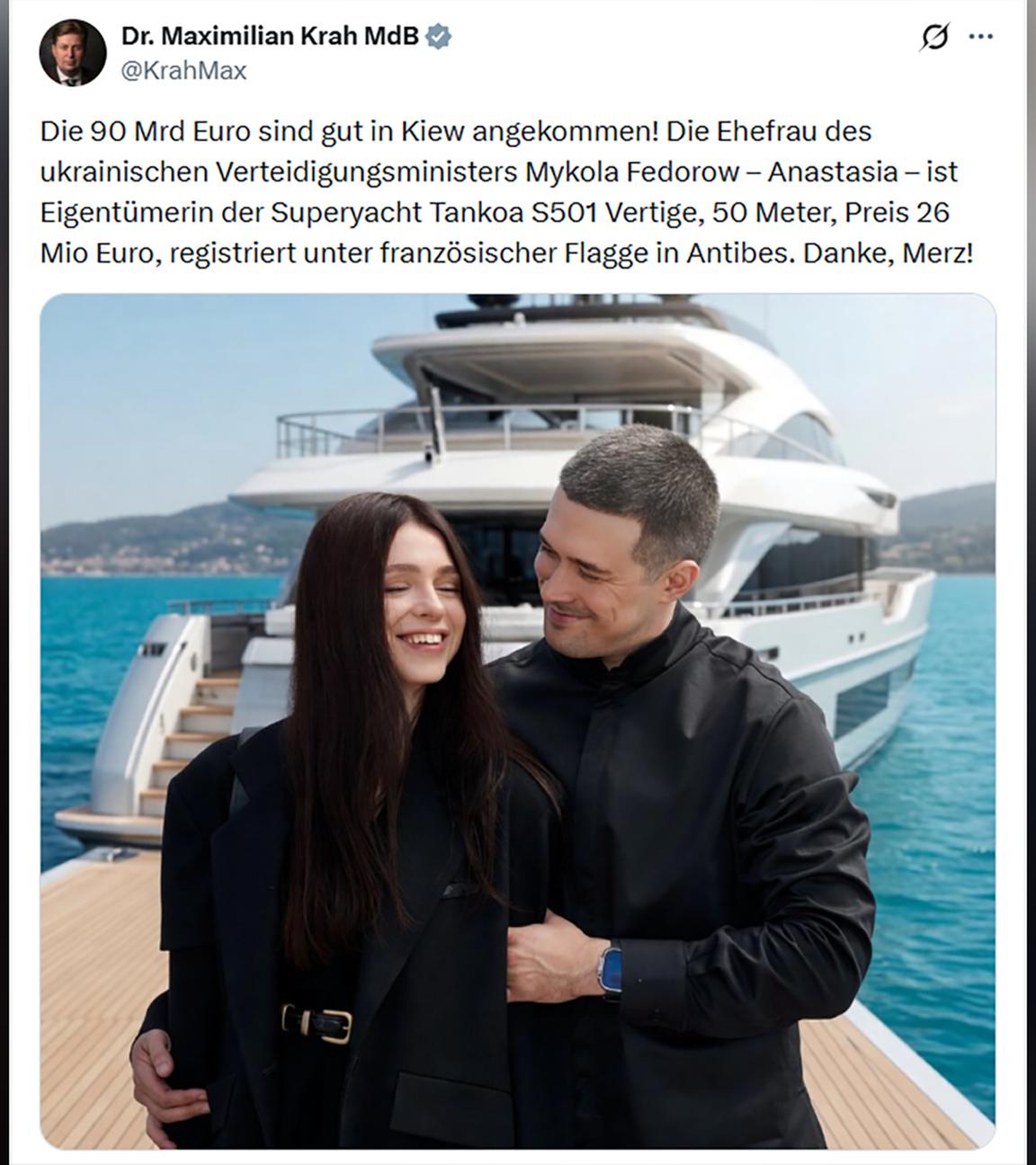 Screenshot: Posting von Maximilian Krah bei X