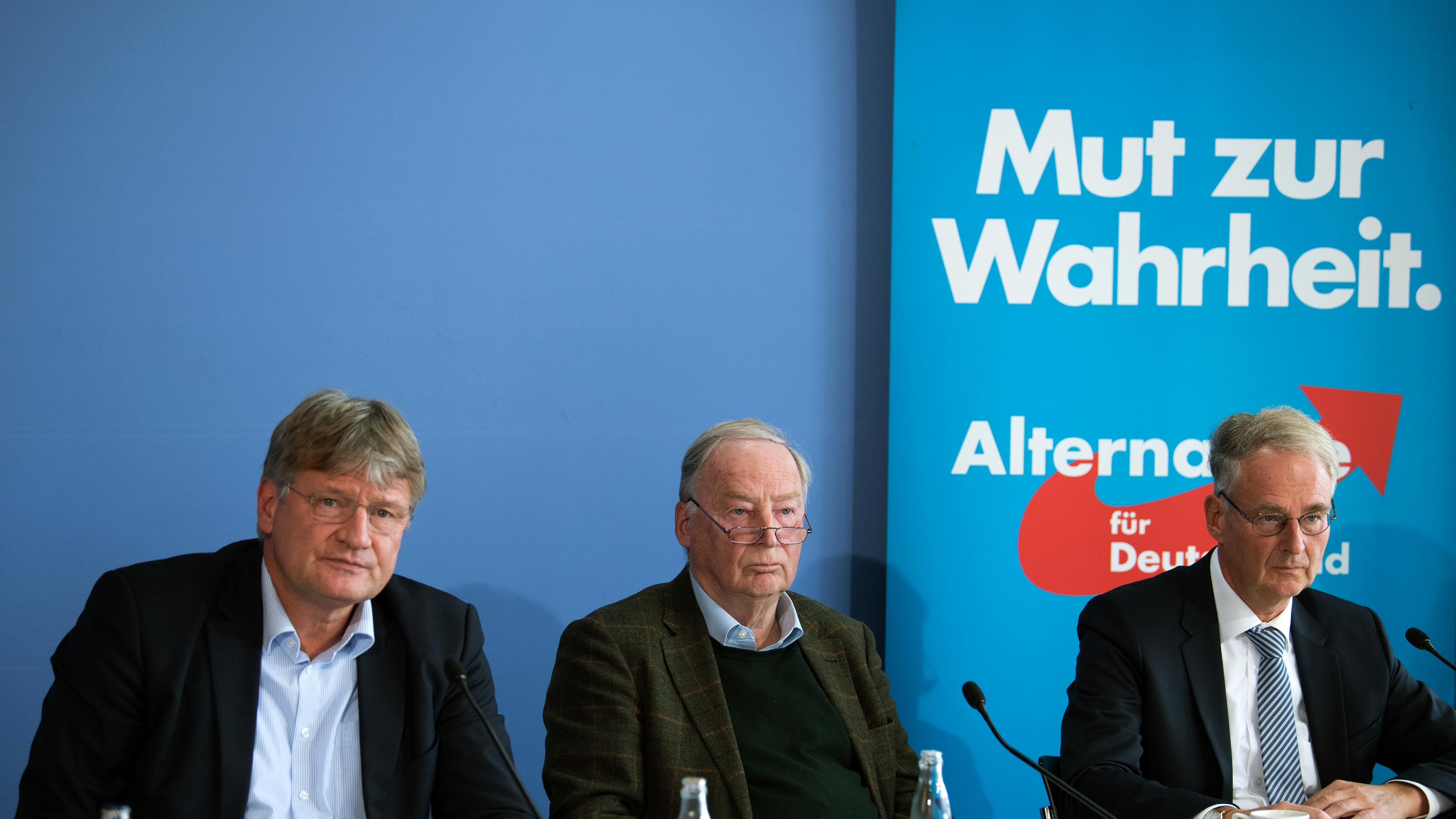 Jörg Meuthen, Alexander Gauland und Roland Hartwig