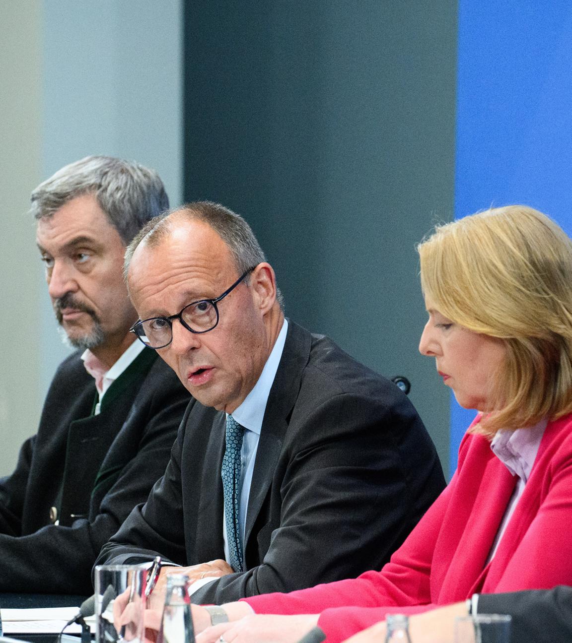 Markus Söder, Friedrich Merz, Bärbel Bas und Lars Klingbeil