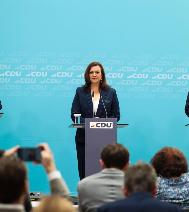 CDU Pressekonferenz nach der Präsidiumssitzung im Konrad Adenauer Haus in Berlin