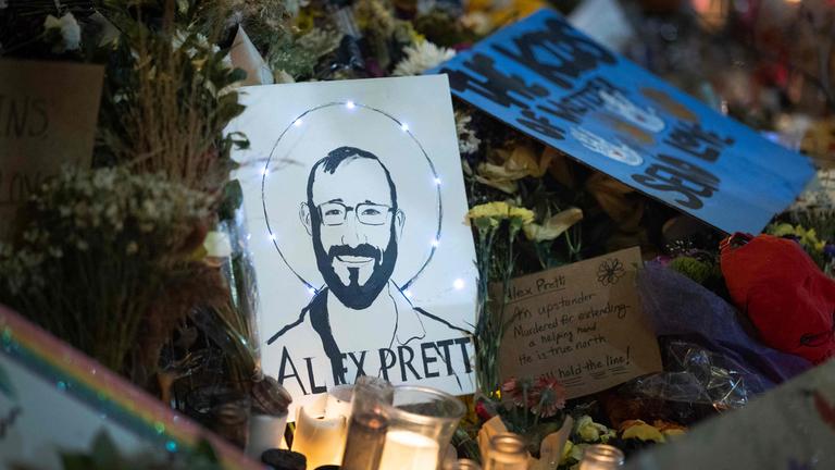 Gezeichnetes Bild von Alex Pretti in Minneapolis