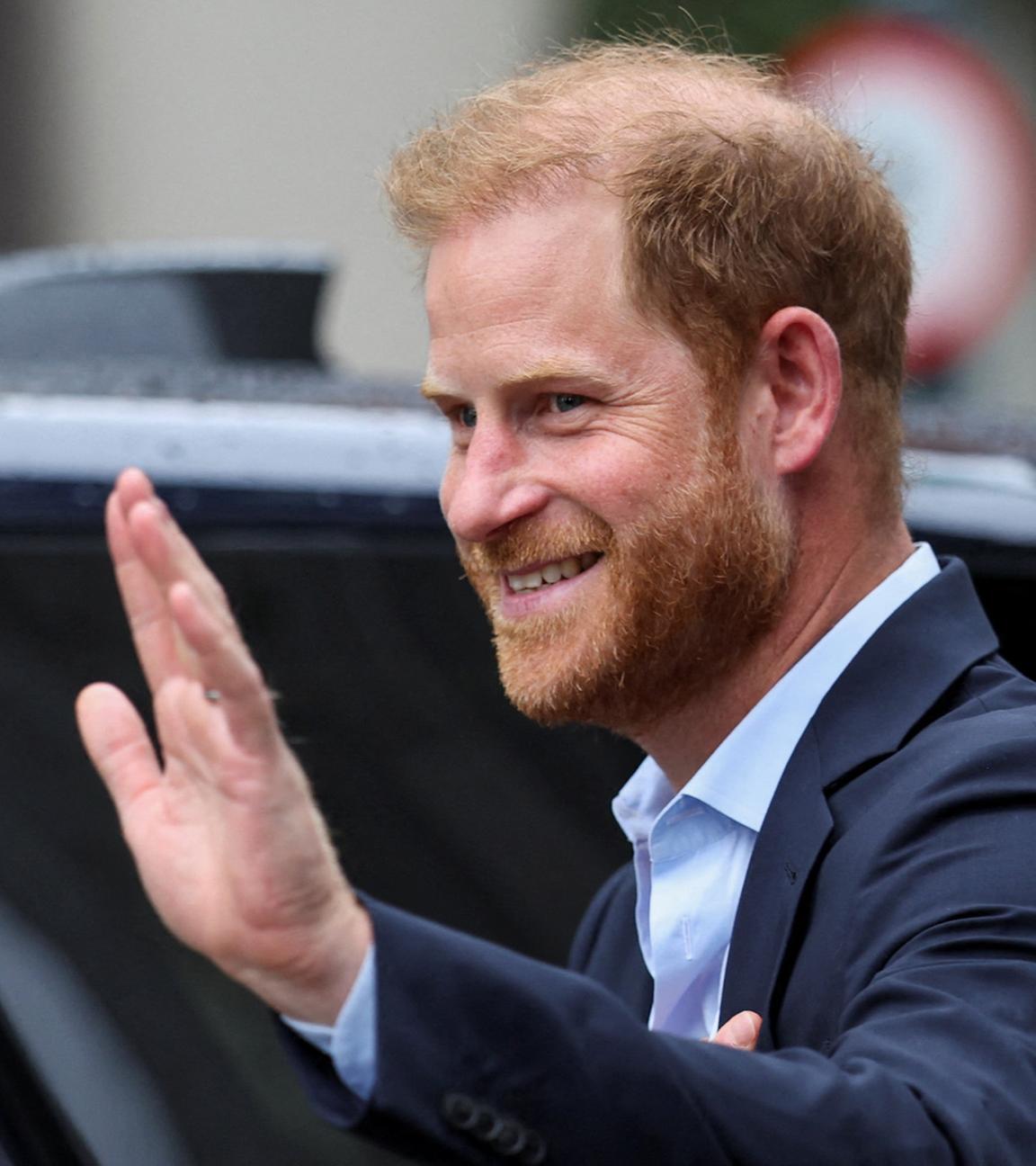 Harry der Herzog von Sussex  verlässt das Centre for Blast Injury Studies des Imperial College London im Sir Michael Uren Hub in White City, West-London. Aufnahmedatum: Mittwoch, 10. September 2025.