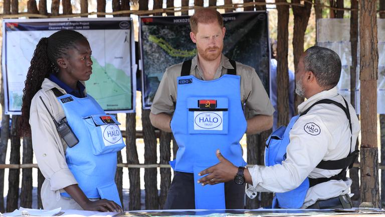 Prinz Harry während eines Sicherheitskurses 