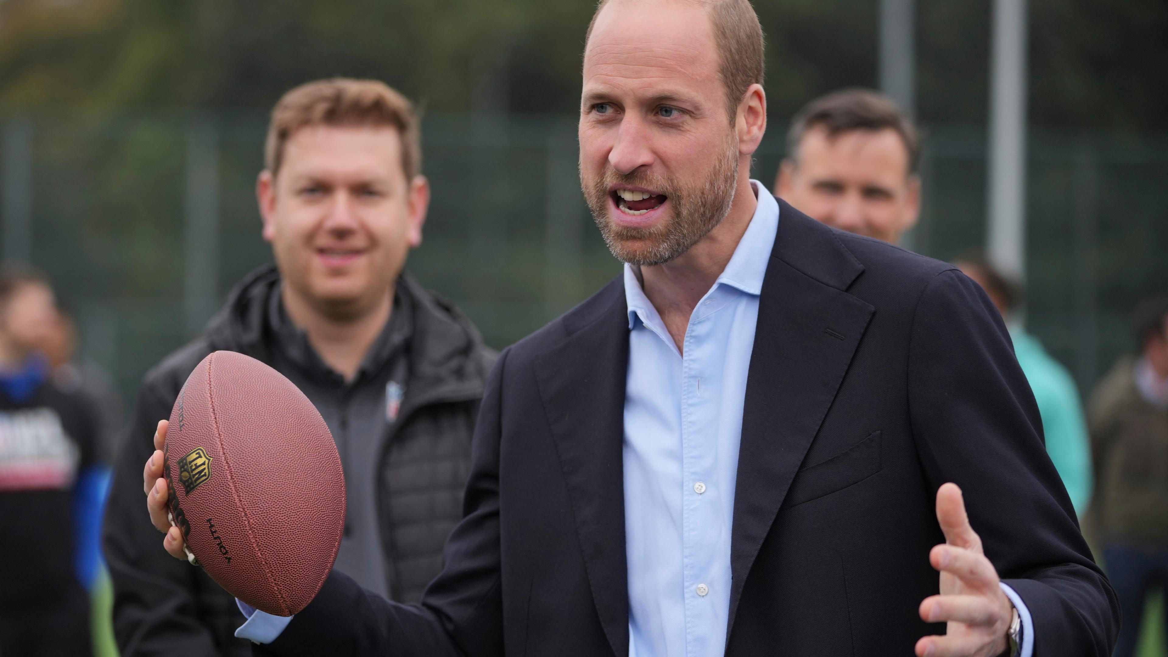 Prinz William mit Bart beim NFL-Event in London