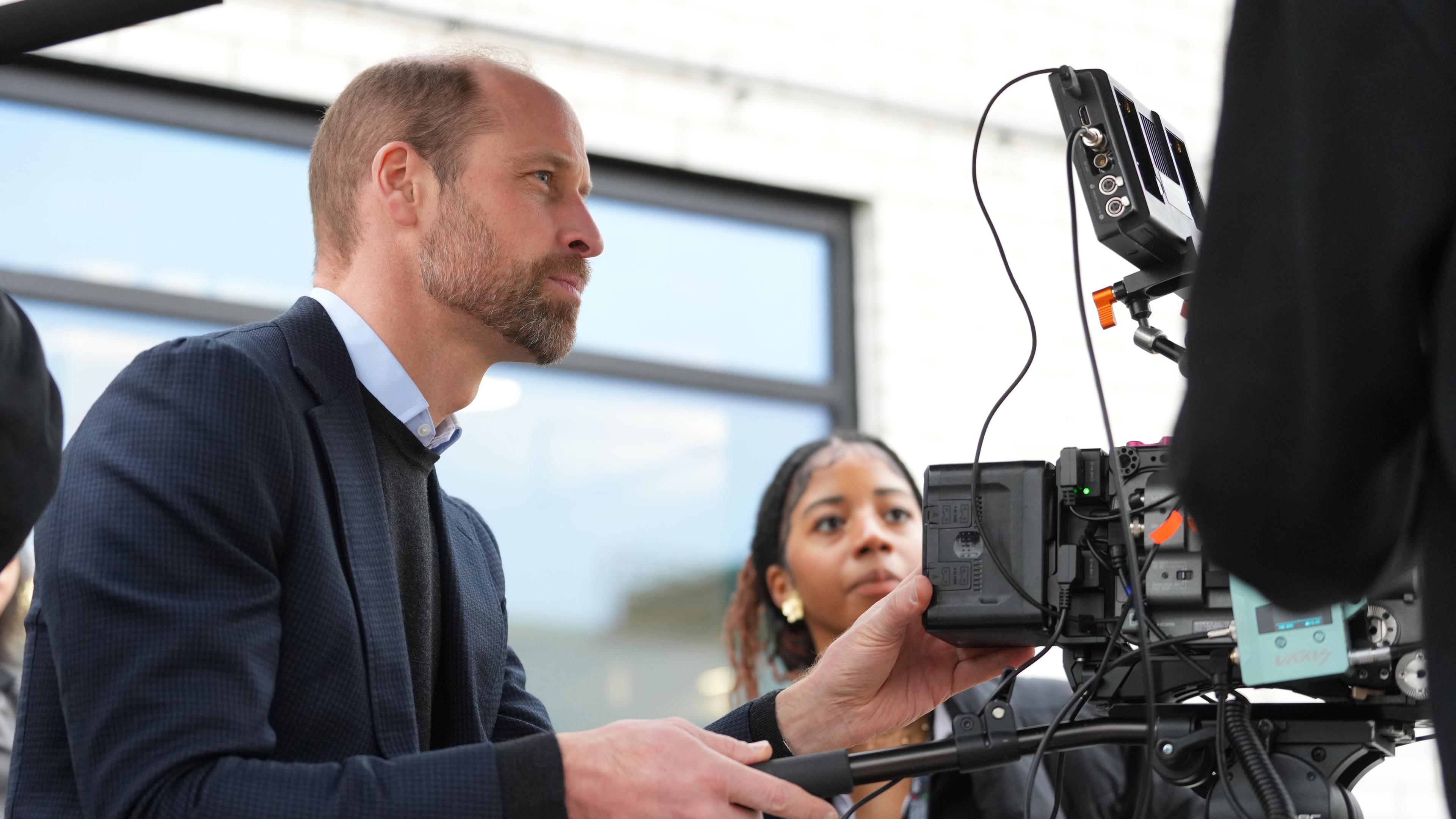 Prinz William hinter der Kamera in der London Screen Academy