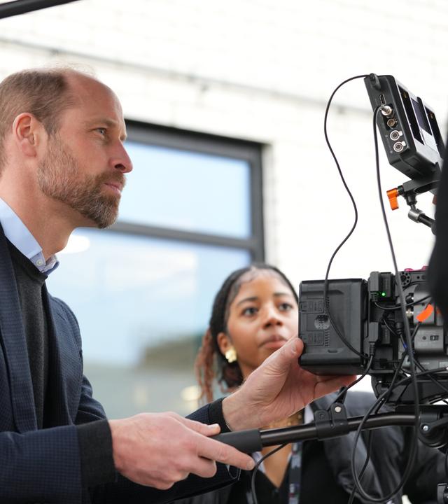 Prinz William hinter der Kamera in der London Screen Academy